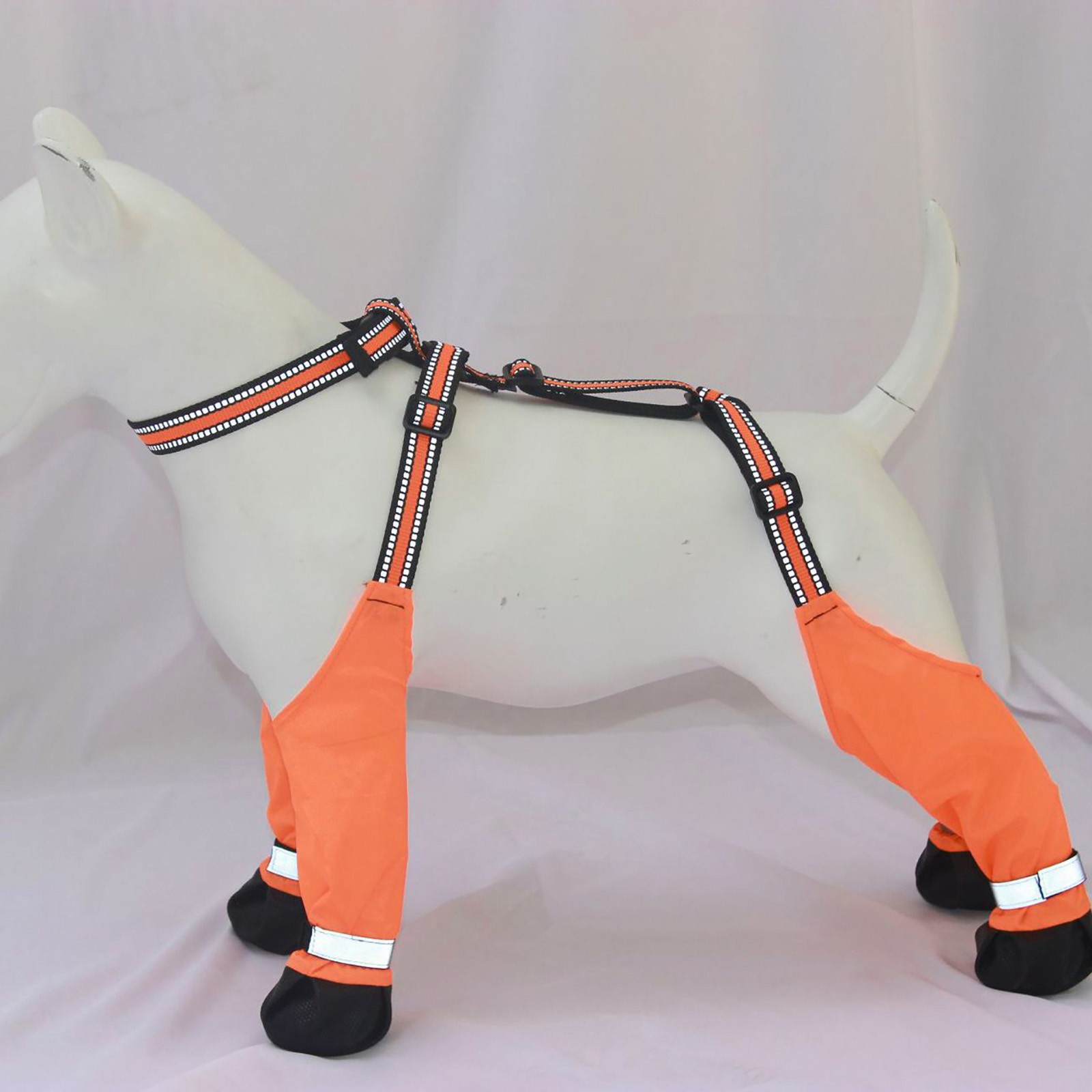 Water Proof Dog Shoes Dog Protectors Shoes With Suspenders Slip Reflective Dog Boots Adjustable Pet Clothes for Small Dogs Girl