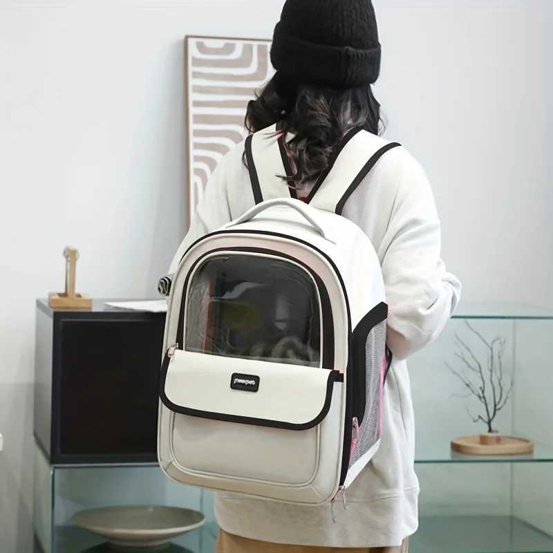 1pc pet carrier backpack big cat backpack Transparent space capsule breathable portable bag backpack cat and dog supplies 250205