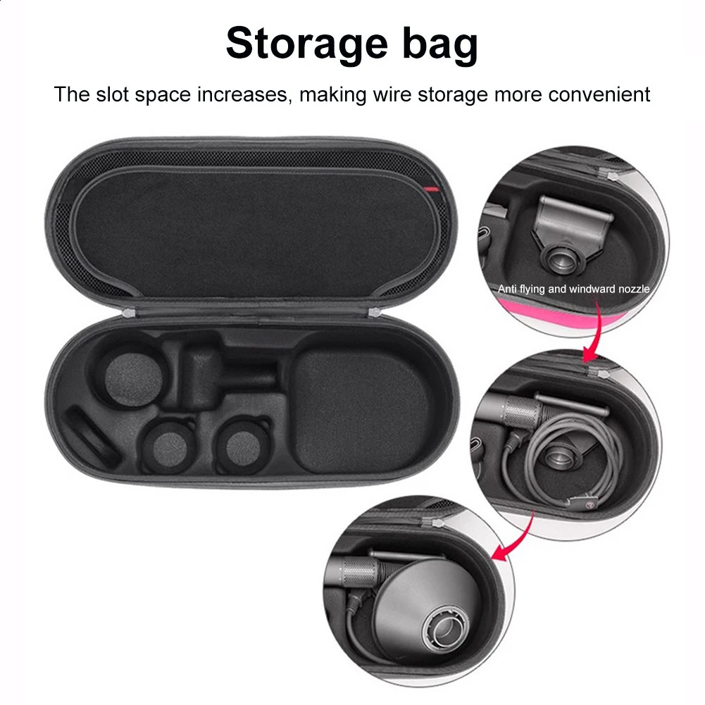 Ship from US Hair dryer storage box organizer EVA hard shell for Dyson HD15 Supersonic Dryer HD03 HD08 250305FBB