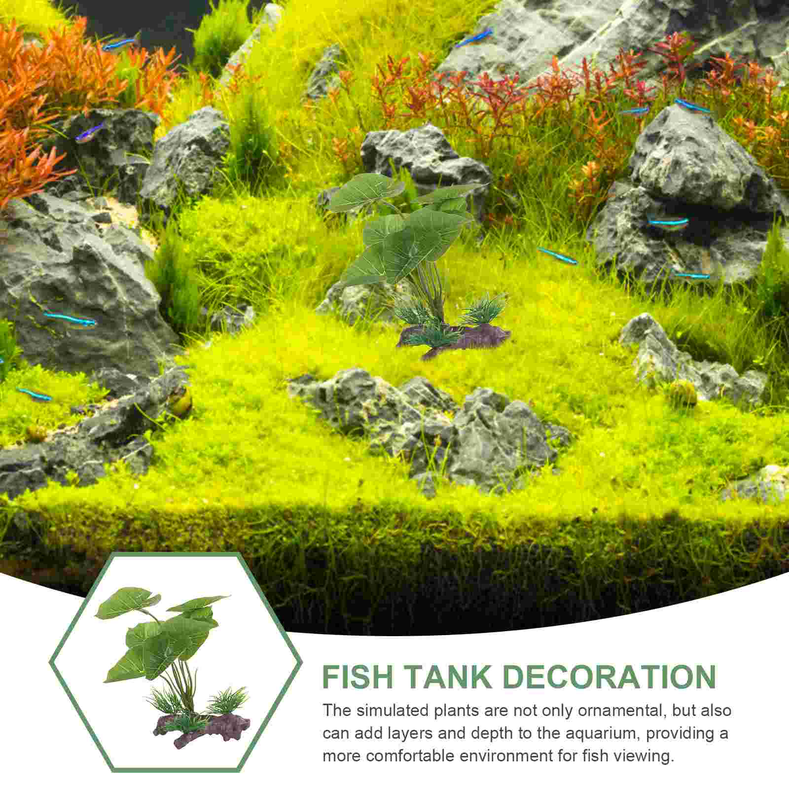 Artificial Water Plants Inflatable Easter Eggs Fish Tank Outdoor Tall Aquarium Decor Small Plastic for Betta Decorations