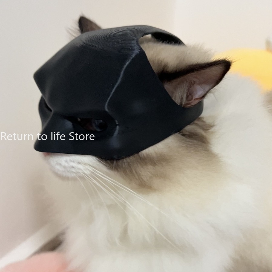Batman Cos Mask For Pet Cat Puppy 3d Printing Cosplay Costumes Helmet Toy Halloween Party Headwear Pet Dog Mask Helmet Props
