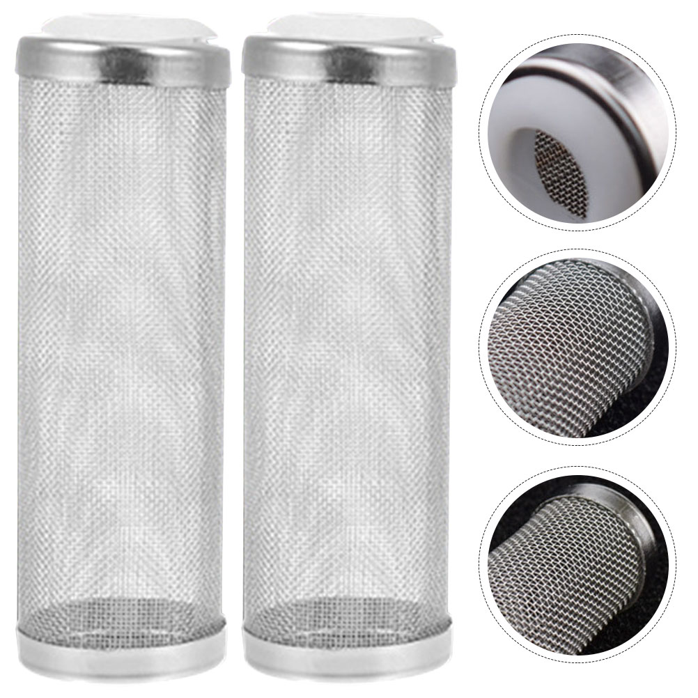 2 Pcs Filter Cover Water Outlet Protective Case Filters 304 Network Pitcher Jug Aquarium Inlet Basket