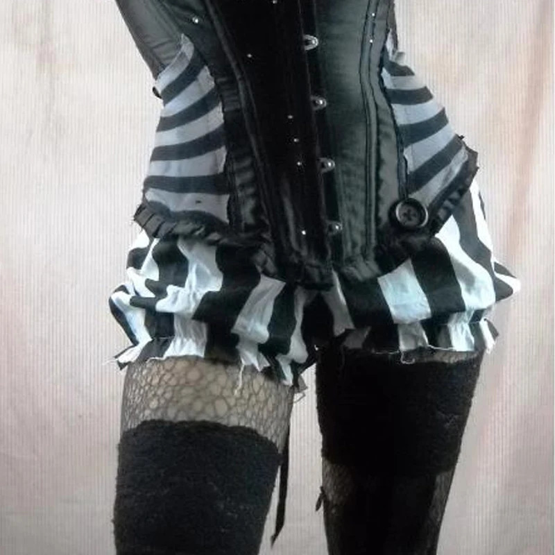 Halloween Pumpkin Pants Fashion Bloomers Shorts Stripe Elastic Waist Short Egirl Gothic Cyber Grunge Pettipants 250304