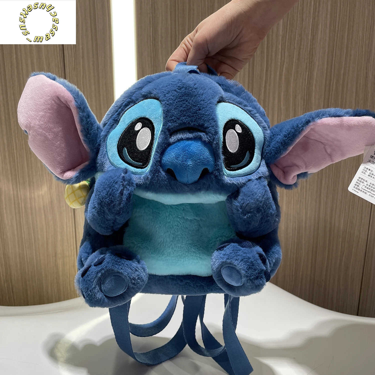 Backpacks High Quality Original Lotso bear Stitch plush Toy Stuffed Doll Stitch backpacks student backpack plush bag Children Gift Y250305VTM2
