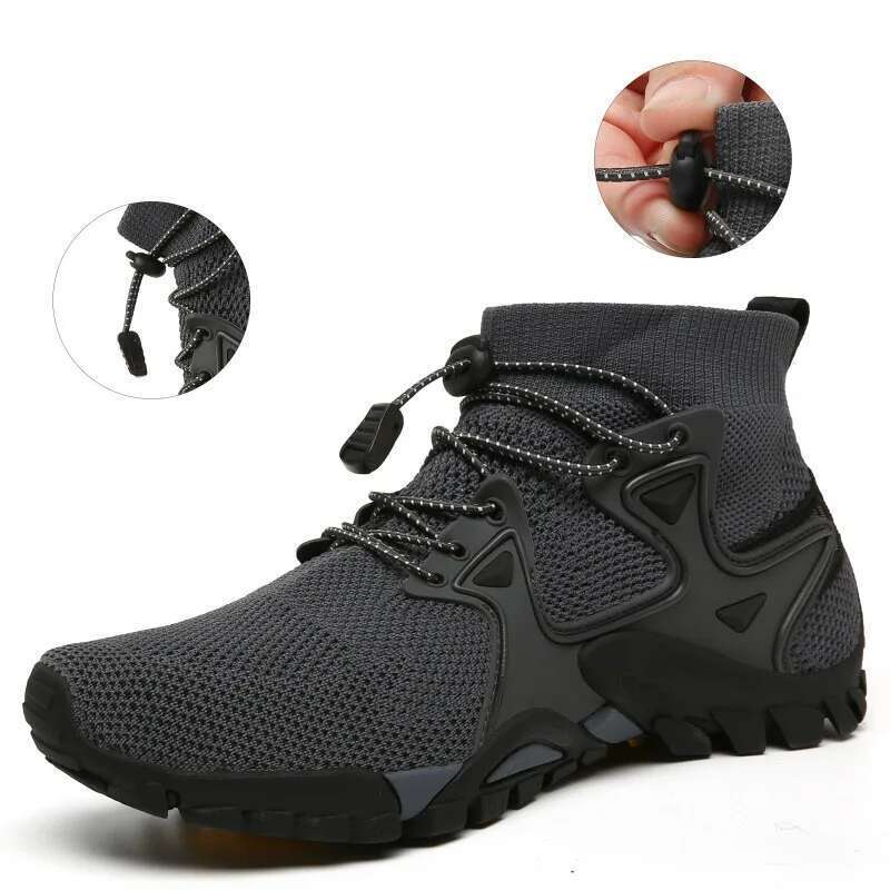 Shoes for Men Walking 2025 Summer New High Top Boots Breathable Mesh Mountaineering Outdoor Comfortable Leisure Travel Sneakers