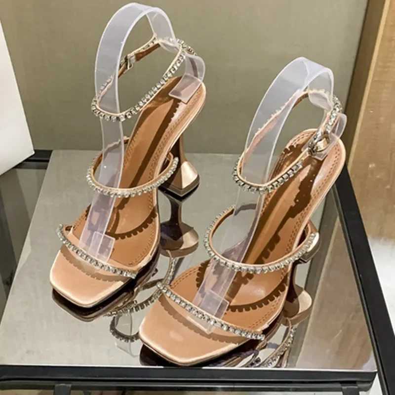 2024 Summer New Womens High Heels Rhine Chain Decorative SandalsXJ2500305