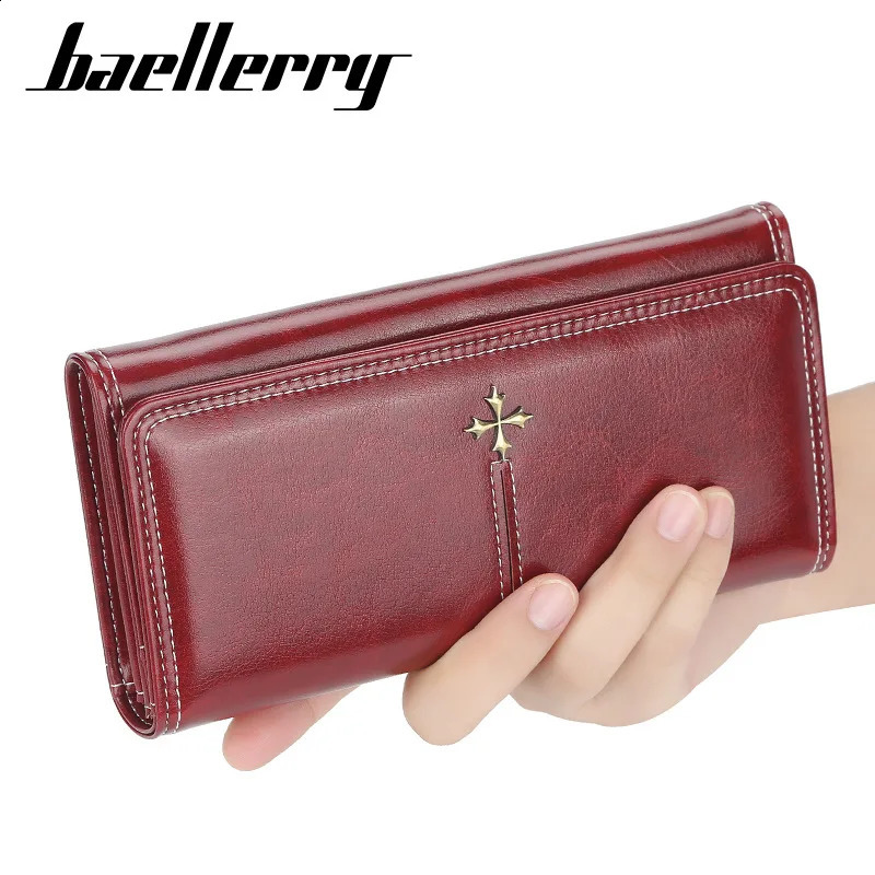 Fashion Simple Womens Leather Wallet With Zipper Coin Pocket Money Purse Long Phone Clutch Bag Ladies Card Holder For Woman 250305