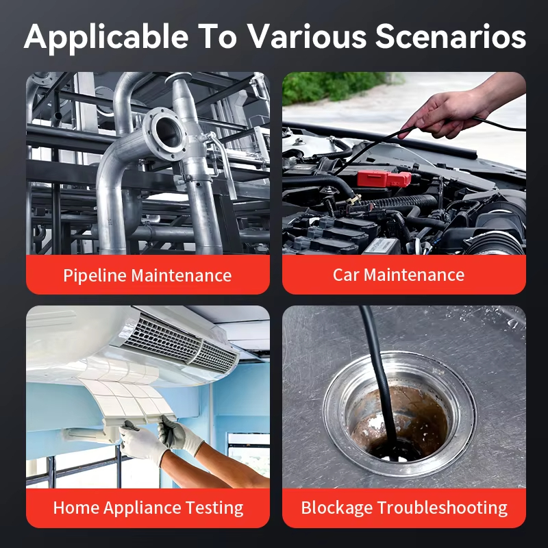 Two Way 360 degrees Articulating Borescope 1080P Camera endoscope with Light 6mm Waterproof Probe Endoscope with Android iOS Phone