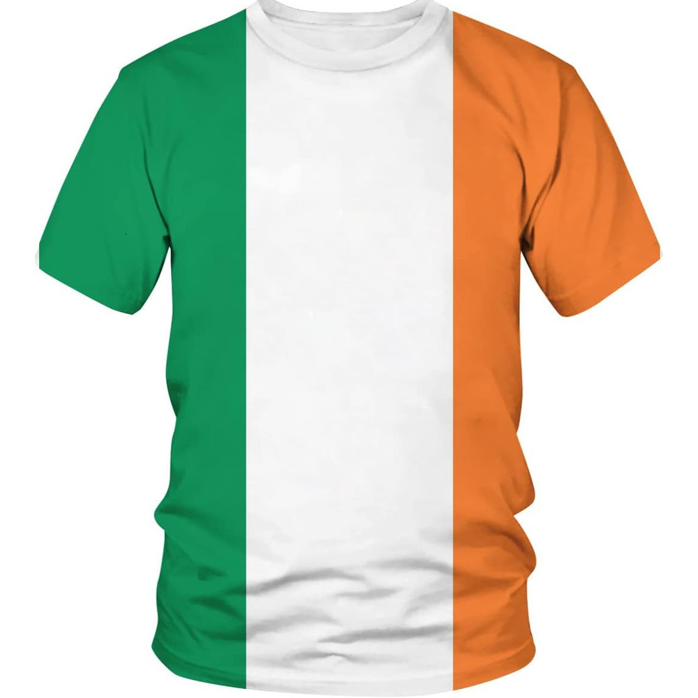 Mens T shirt Men's Ireland Tshirt Irish Flag Novelty Print Short Sleeve T Shirt tee Casual tops summer clothes cool