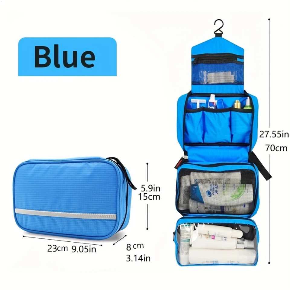 Ship from US Hanging Toiletry Bag Travel Wash Organizer Kit For Men And Women Cosmetics Make Up Sturdy Hook Shower 250305FBB