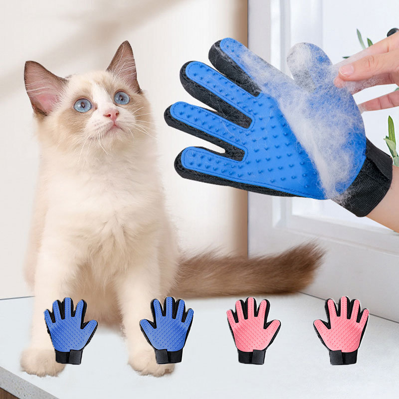 Pet Grooming Glove Cats/Dogs Brush Rabbit Comb Grooming Brush Bath Cleaning Glove Pet Hair Removal Deshedding Brush Glove