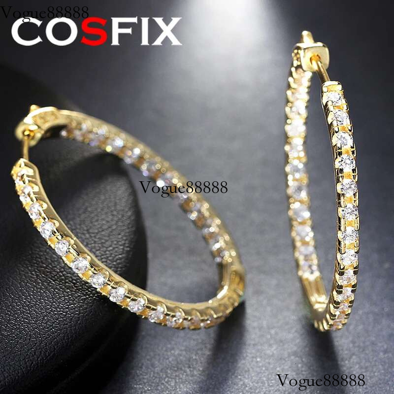 COSFIX Earring for D Color Women Stud Women's Full Moissanite Hoop Earrings