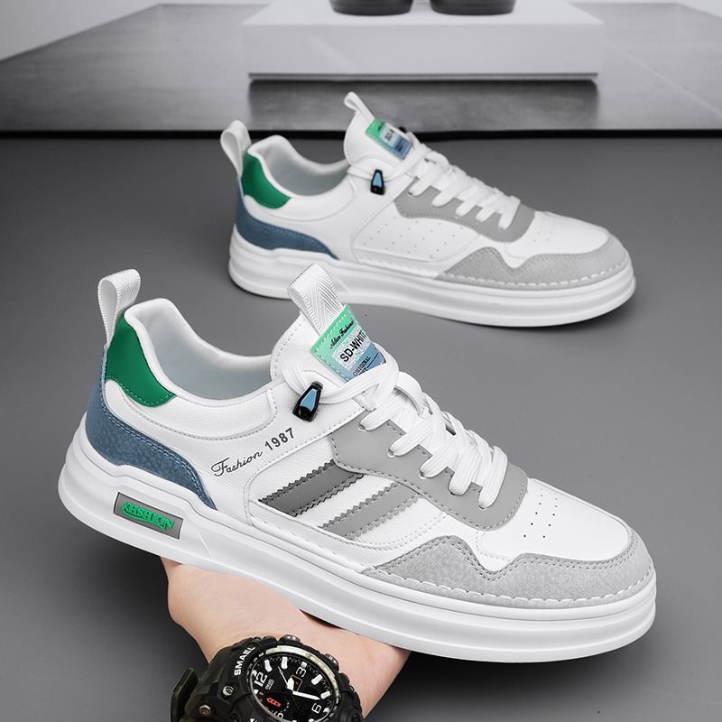 Men's shoes new 2025 summer breathable small white shoes, Maillard trend versatile soft sole lightweight casual sports shoes