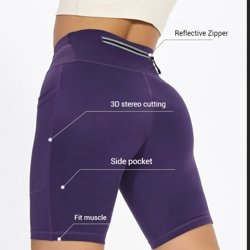 SXLMen Women Quick Dry Marathon Running Shorts with Waist Pack Compression Gym Tights Yoga Fitness Sport Short Pants 250224