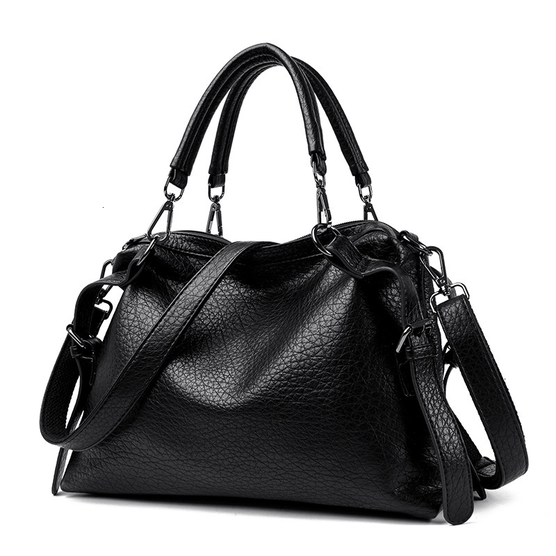 Women 2025 New Women's Texture Soft Leather Large Capacity Commuter Tote Bag Versatile Simple Handbag