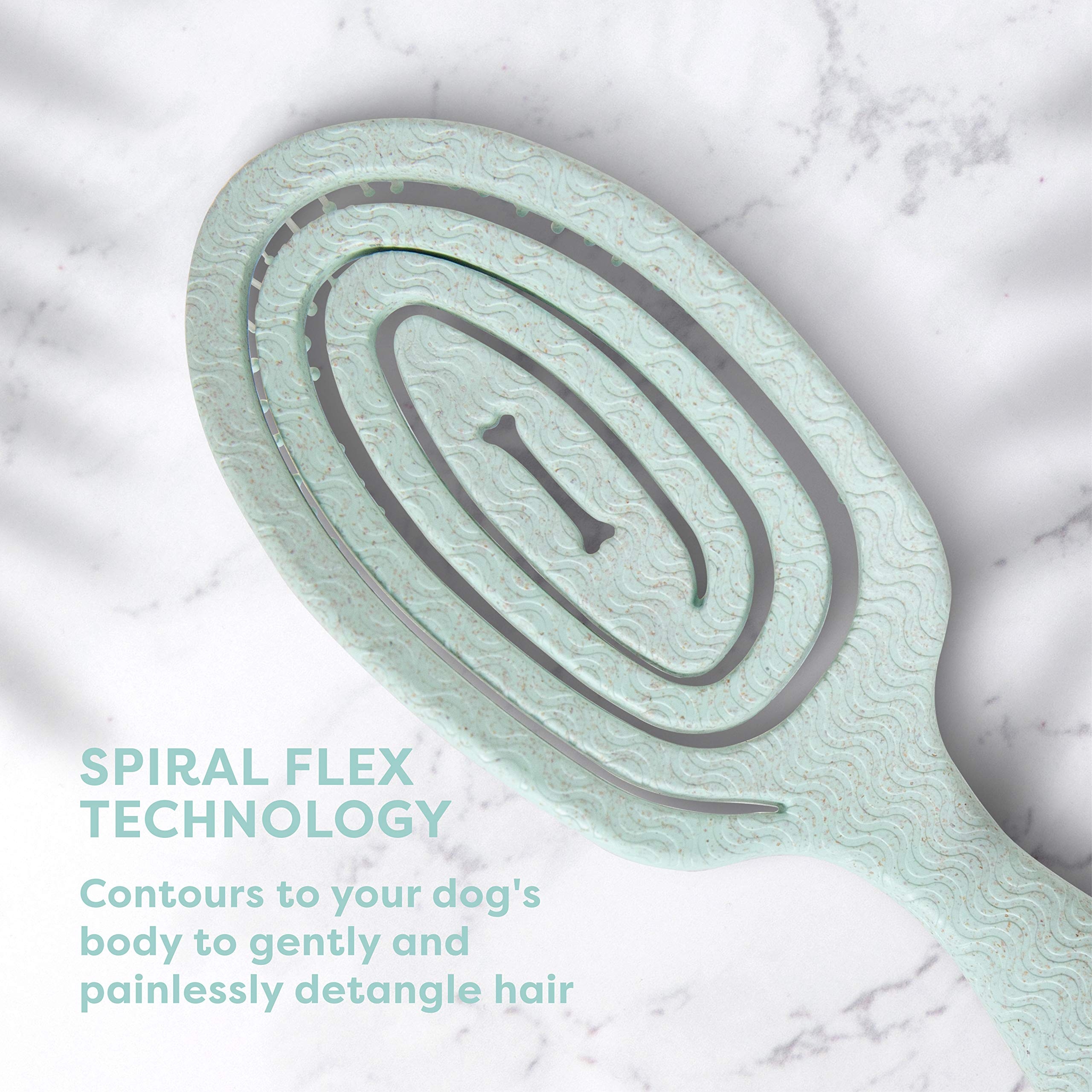 Durable and Gentle BioSilk Pin Brush for Dogs - Effective Detangler with Sturdy Ergo Handle, Ideal for All Coat Types