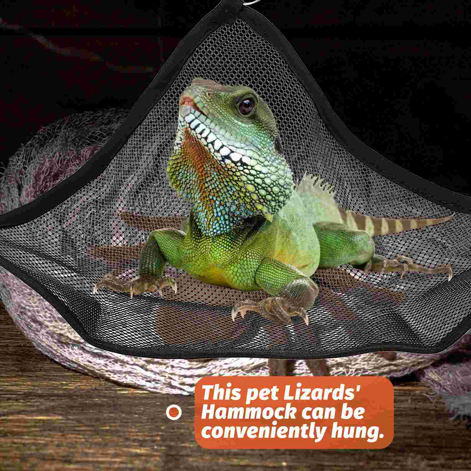2 Pcs Crested Lizard Hammock Toy Leopard Gecko Glue Net Climbing Accessories Mesh