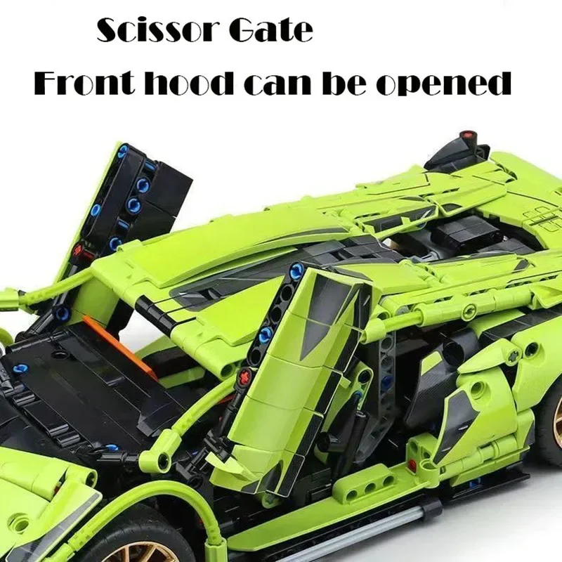 Technical Super Racing Model Bricks Racing Car 1280PCS Model Building Blocks City Mechanical Speed Vehicle Kid Adult Boys Gifts