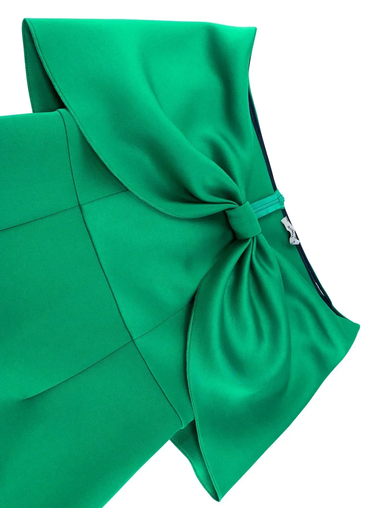 AOMEI Women Party Dresses Off Shoulder Bow Birthday Bodycon Elegant Slim Celebrate Midi Cocktail Event Cute Prom Robes Plus Size 250225