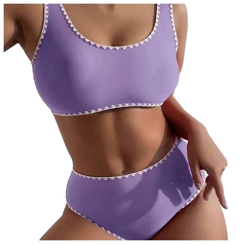 Lace Sexy Bikini Woman 2023 High Waist Swimwear Women Swimsuit Push Up Bikinis Set 2 Pieces Bathing Suit Swimming For Beach Wear Km-Ly
