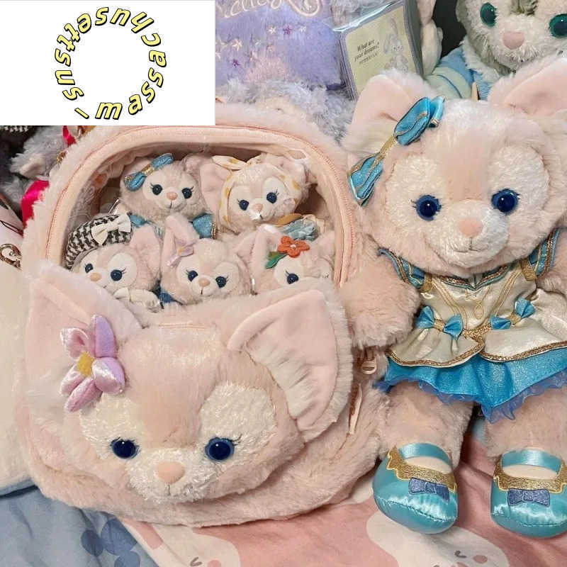 Backpacks 2024 New Dopamine Cartoon Cute Linabell Big Face Plush Student Large Capacity Storage Travel Shoulder Crossbody Backpack Y250305FZYZ