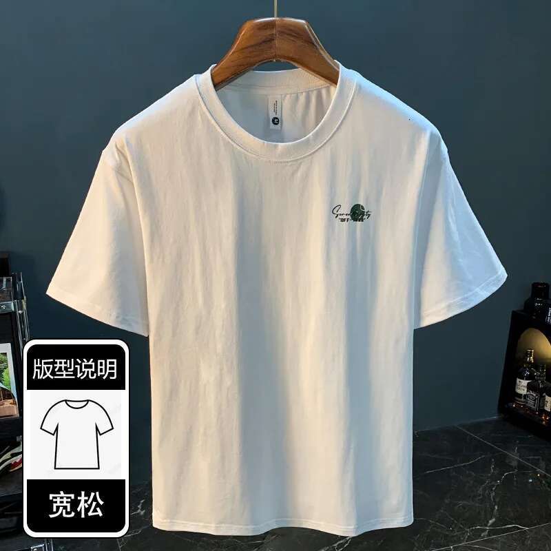 Summer Loose Casualtt-Shirt Men's Thin Printed Korean Styleinssimple Style Short-Sleeved Top Trendy Worsted Clothes