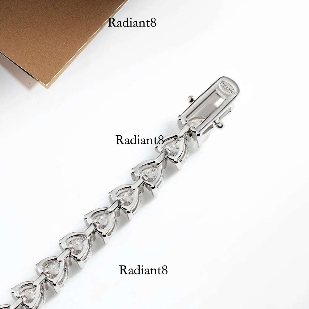 Serenity D Color Heart Cut Moissanite Tennis For Women Man S Sterg Sier Sparkg Hand Chain Couples Bracelet