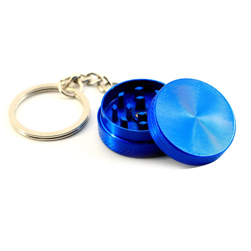 30mm Mini 2-layers Herb Tobacco Grinder with Keychain Cigarette Grinders Spice Cigarette Hand Muller