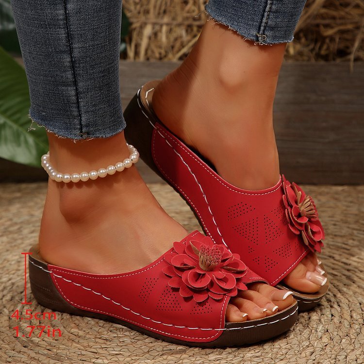 Flower Fish Mouth One Cool Slippers 2025 Summer New Beach Thick Bottom Open Toe Swinging Line Women's Shoes ddmykukumalu