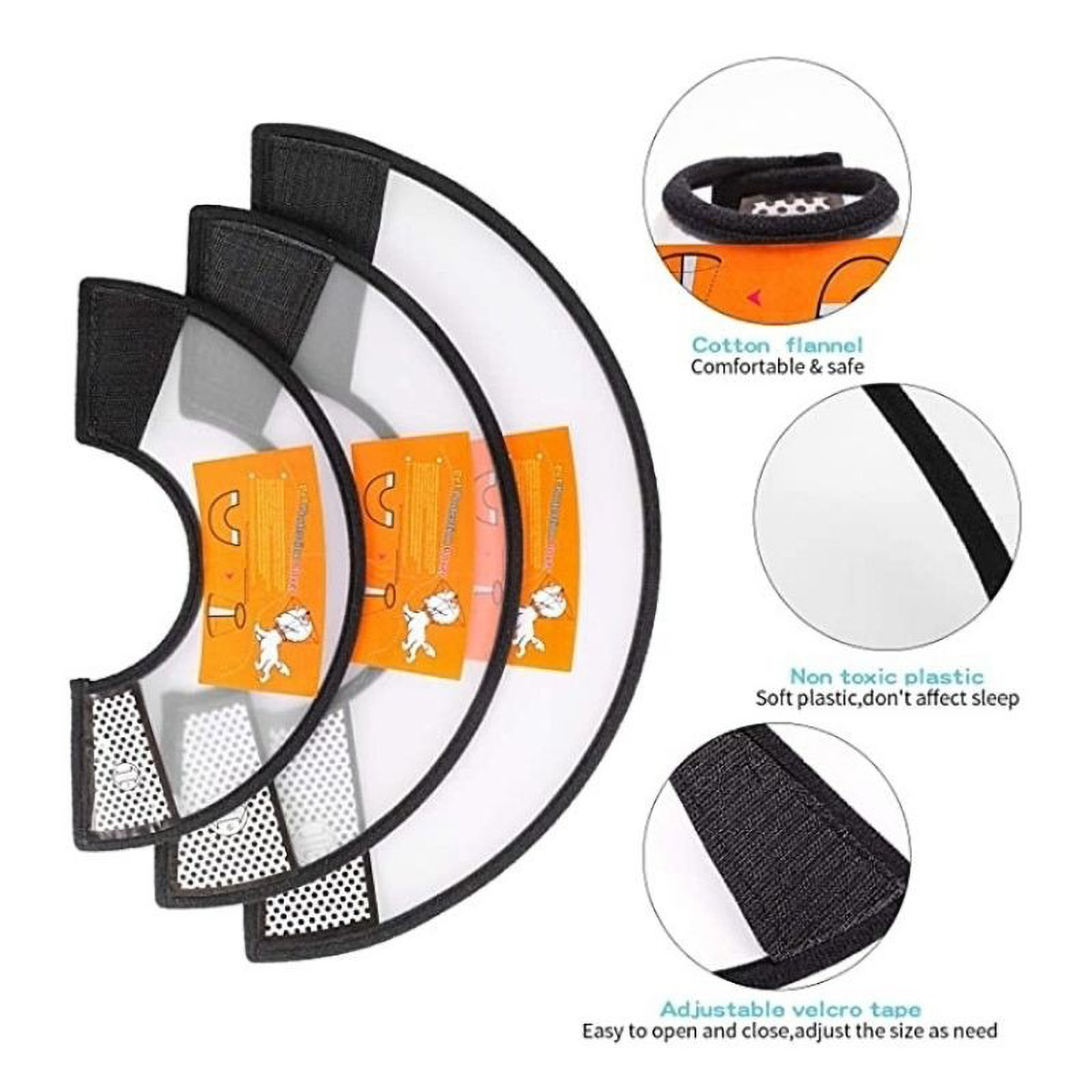 8SIZE Elizabeth Collar Dog Cone Collar E Collar Cat Cone Dog Collar Pet Head Cover Kolar Kucing Koler Leher Kucing