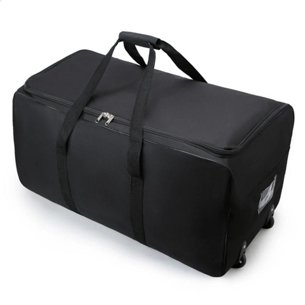 Ship from US Foldable wheel bag large portable carry on luggage travel storage with wheels waterproof handcart carrying case 250305FBB
