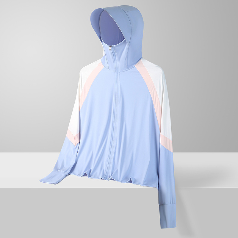 tracksuit Ice silk for women, summer UV protection, breathable thin design, outdoor cycling and fishing specific sun protection clothing jacket