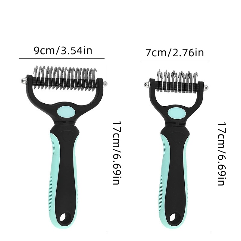 Pet Fur Knot Cutter Dog Grooming Shedding Tools Pet Cat Hair Removal Comb Brush Double Sided Pet Products Comb For Dog