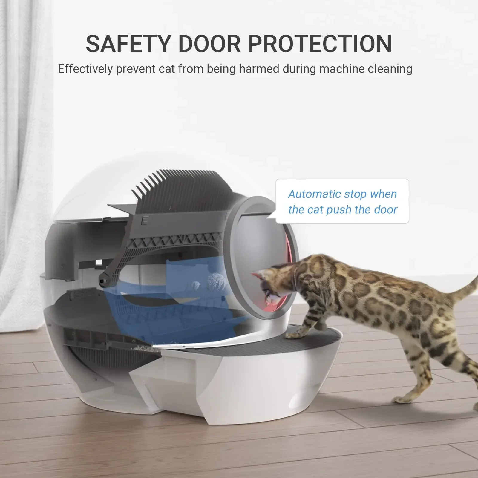 Multifunctional foldable smart self cleaning closed cat lit-ter box with high quality