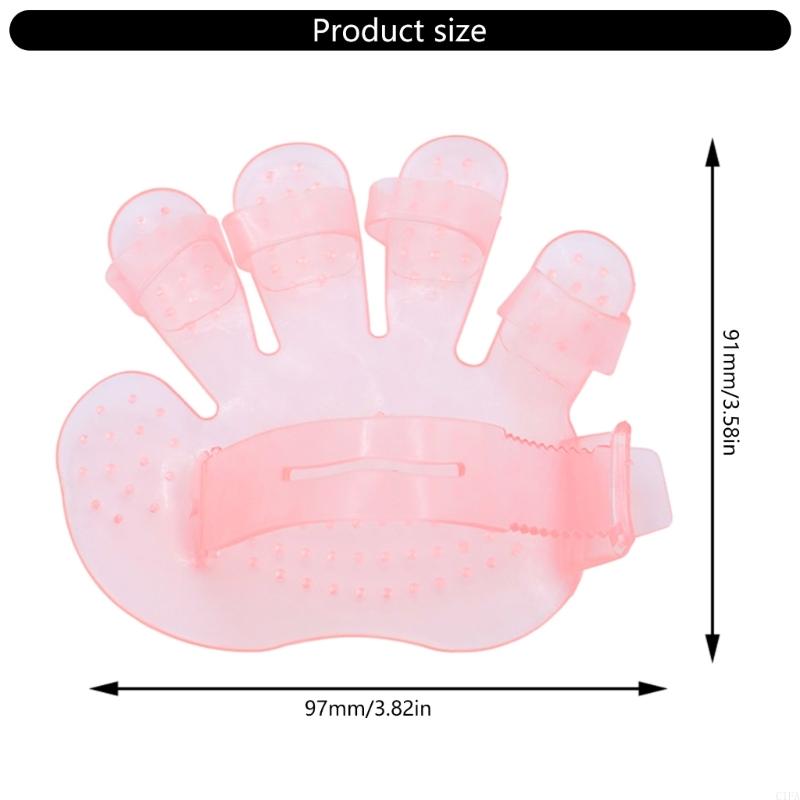 C1FA 4pack Pet Shower Bath Brush Five Finger Pet Cleaning Brush Glove Pet Brush