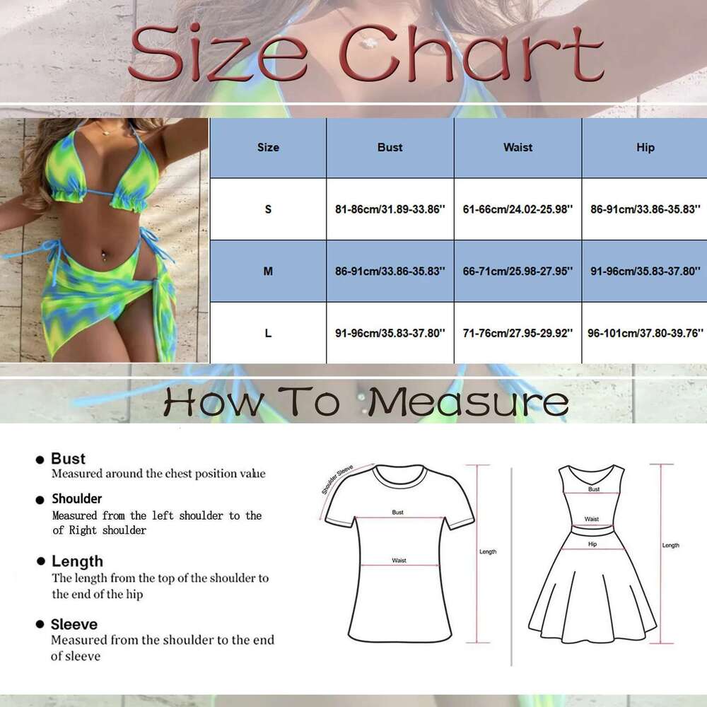 Tie Green Dye Print 3 Piece Bikini Set With Cover-Ups Halter Swimwear Women Micro Thong Swimsuits Beachwear 2024 Bathing Suit Km-Ly
