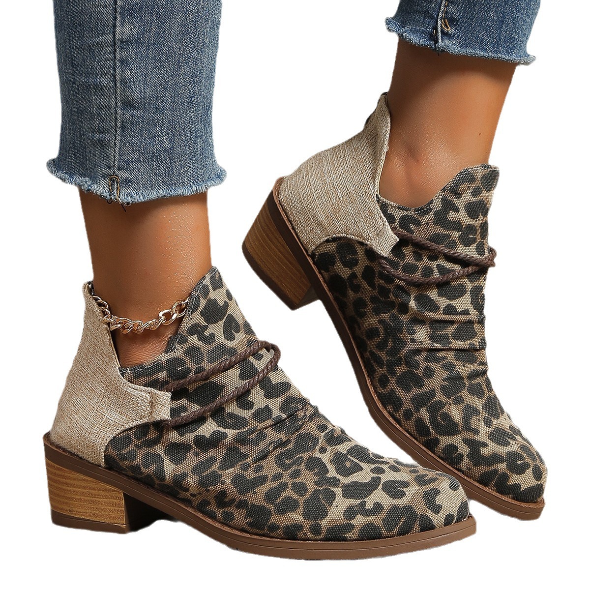 New Style with 2025 Fashion Slope Women's Single Cloth Shoes, Large Size, Color blocked, Autumn/Winter ddmykukumalu