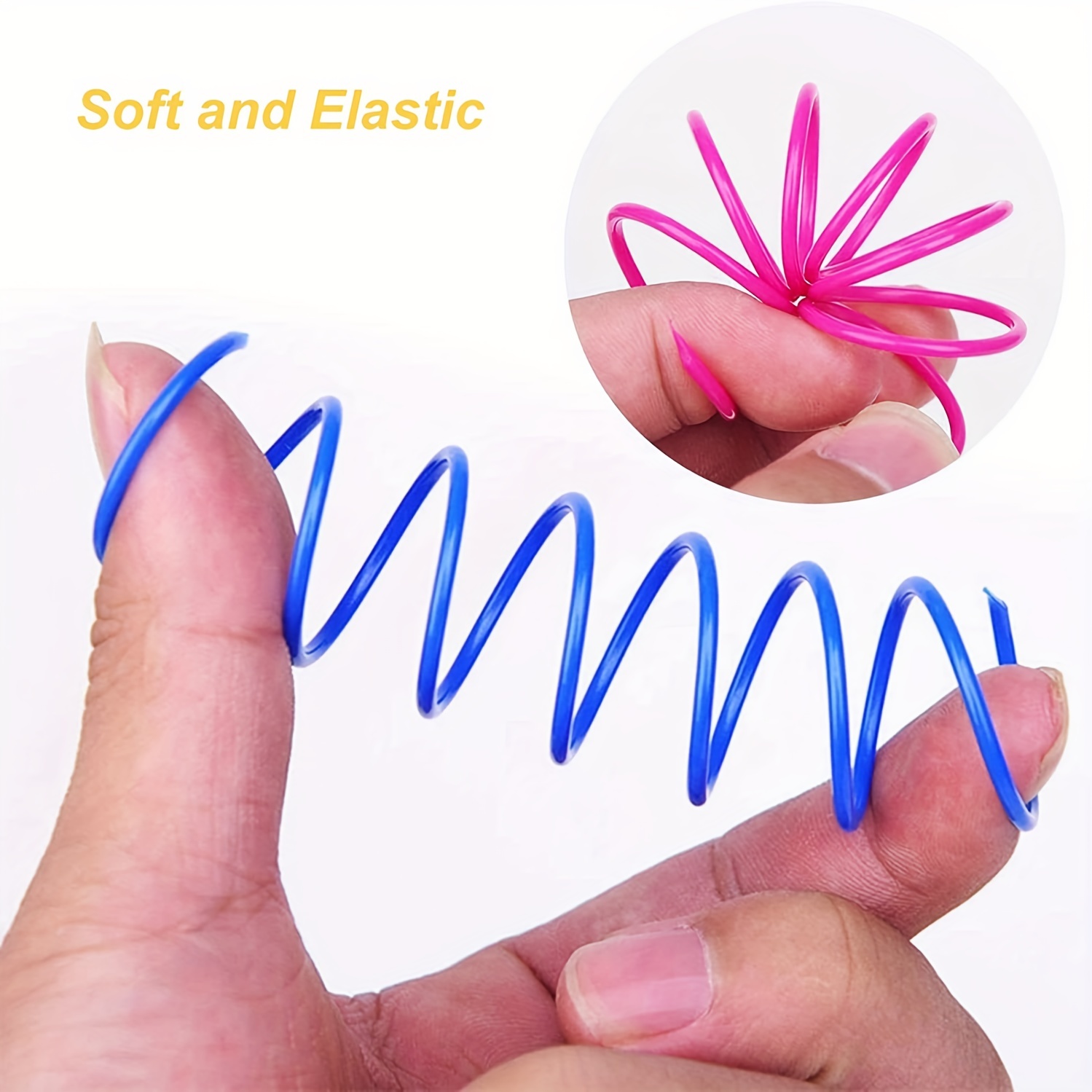 Wide Colorful Springs Cat Toys, Plastic Coil Spiral Springs For Cat, Kitten, Pets (Assorted Varieties)