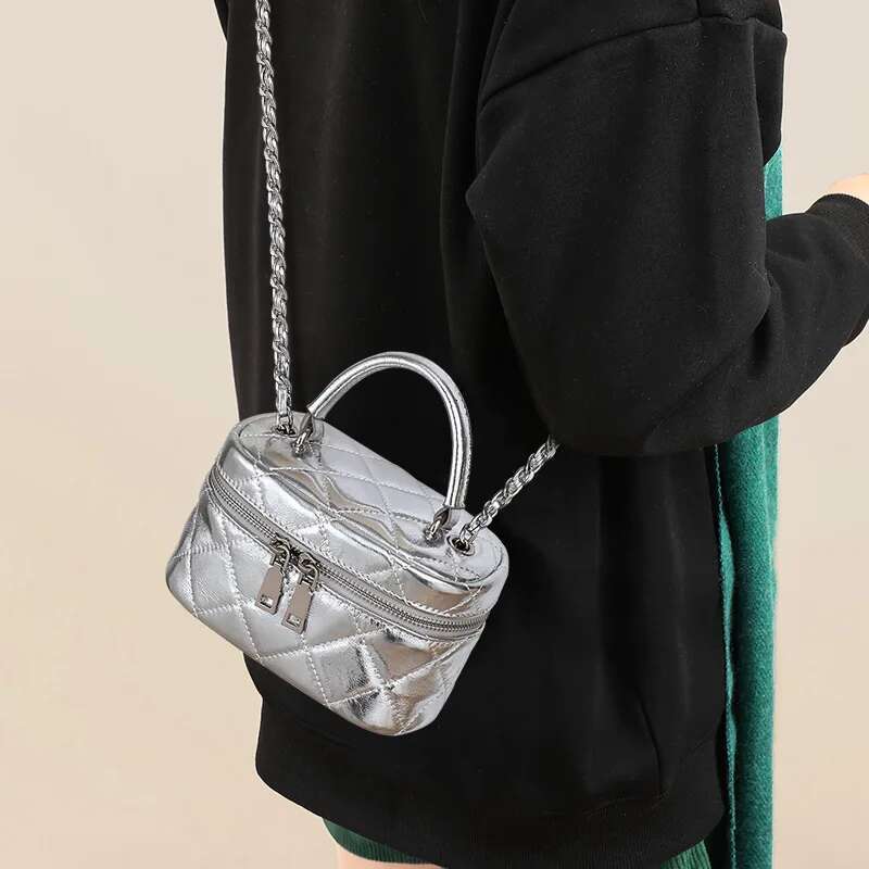 Bag Women 2025 New Crossbody Women's Box Autumn Leather Carrying Small Chain Mini Bag Bags