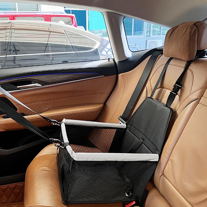 Dog Car Seat Dog Carrier Puppy Car Seat Pet Booster Car Seat Scratch Proof Durable Pet Booster Car Seat Bed With Storage Pocket