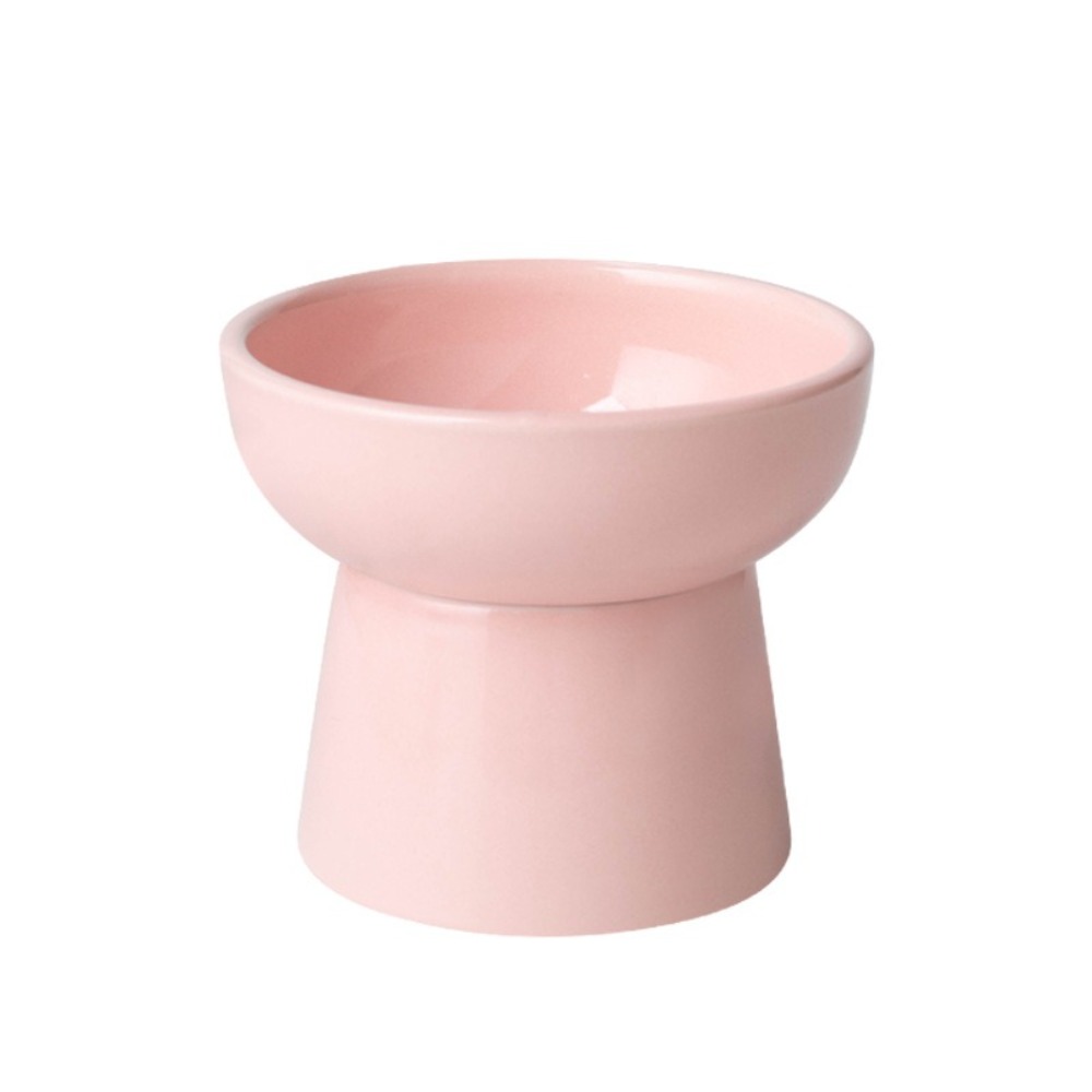 High Foot Cat Elevated Bowl 300ml Raised Dog Food Water Feeders Ceramic Neck Protection Pet Feeding Dishes Small Dogs