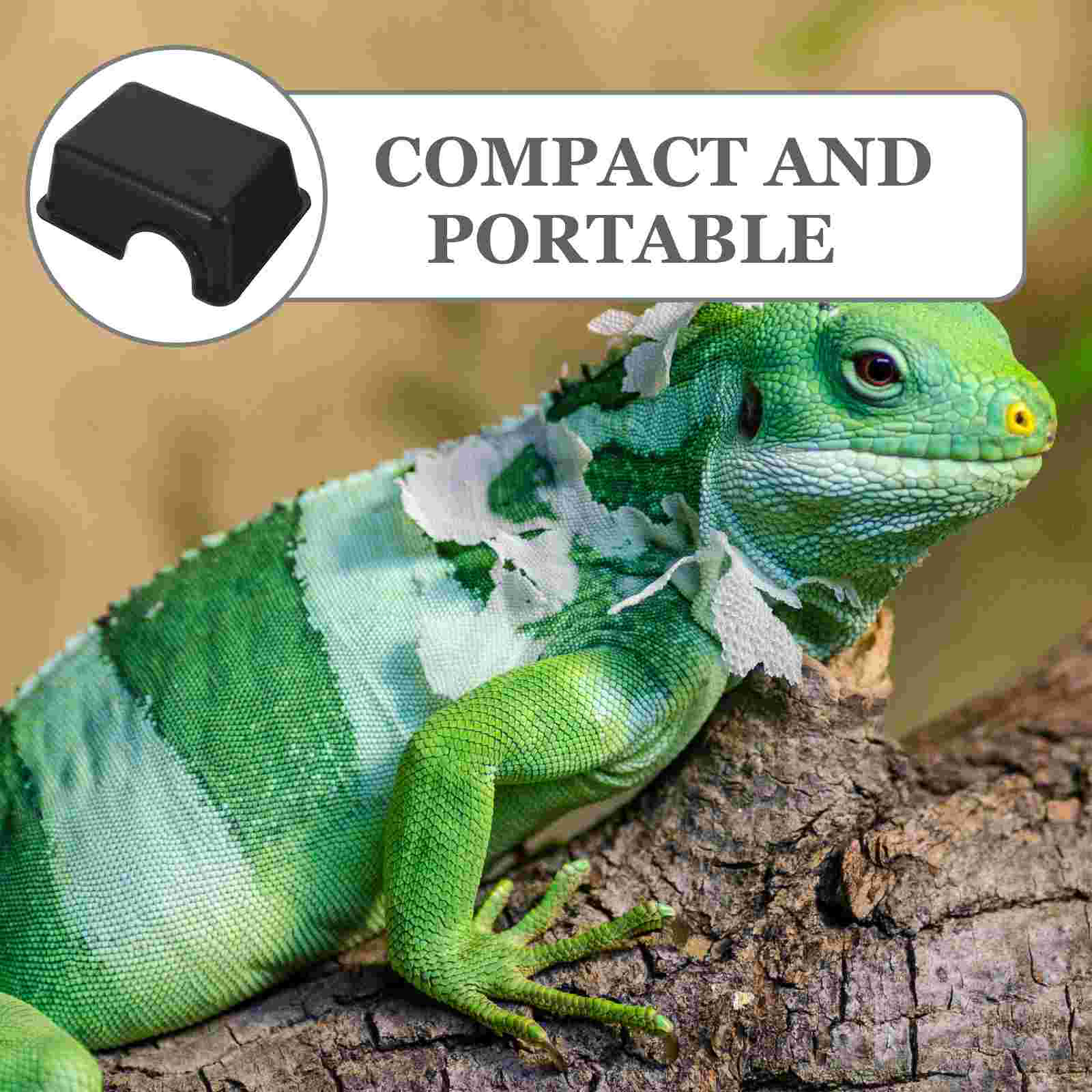 Shelter Leopard Print Hide Gecko Hammock Cave Tank Toy Pet Hideout Craft Plastic Reptile