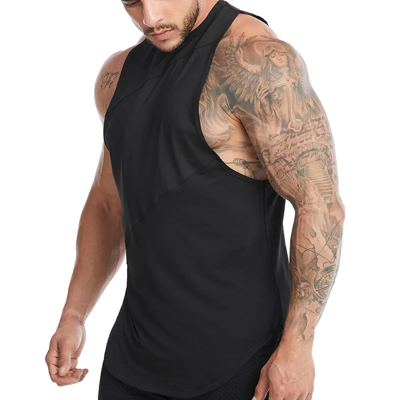 High Quality Loose Fit Mens Tank Top for Running and Fitness Men Tank Top for Man Moisture-Wicking and Quick-Drying Male Tops 250304