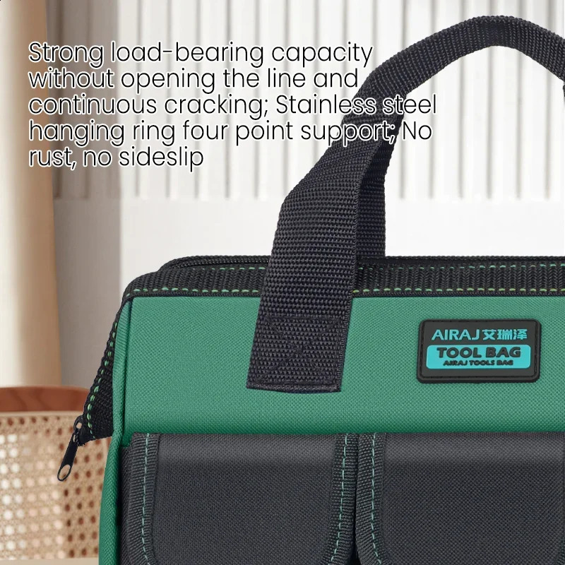 Ship from US AIRAJ 3 Pack Tool Bag with Waterproof Hard Bottom Wide Mouth Tote for Various ToolsElectrician Carpenter Mechanic 250305FBB