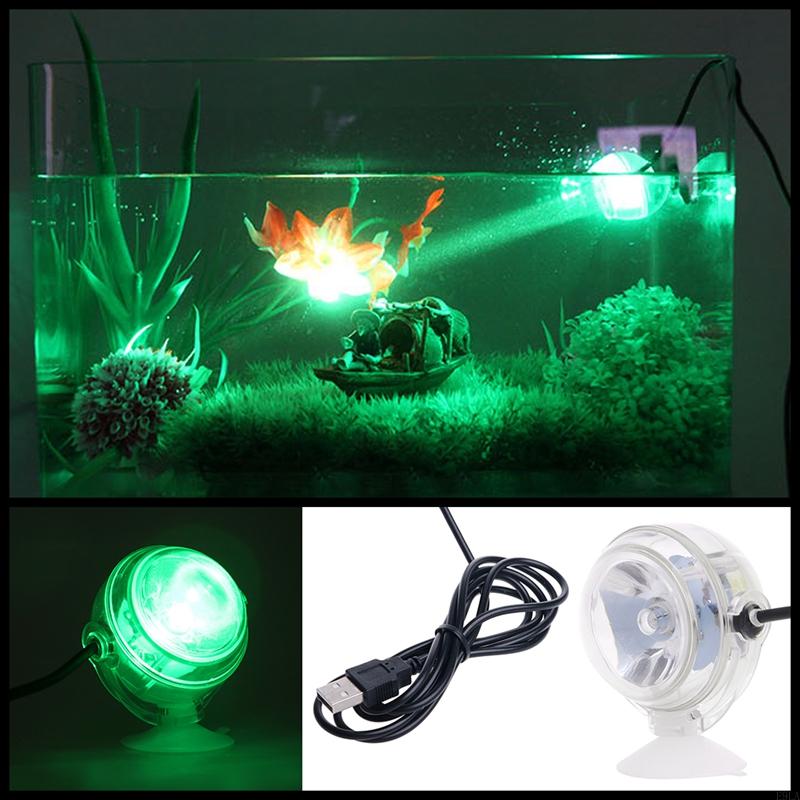 2025 New LED Aquarium Light Fish Tanks Waterproof Spotlight Lighting Mini Lamp with Suction Cup USB Plug Easy Use