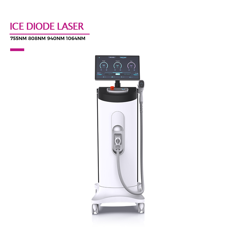 755 808 1064nm Diode Laser Fast Hair Removal Machine 12 Bars Skin Rejuvenation Cooling System Painless Permanent Epilator
