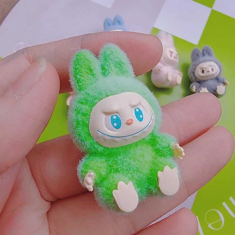 New Mini Labubu Sitting Posture Action Figure Cute Labubu Doll Set Model Collection Decor Ornaments Accessories Girl Kid GiftsT250305