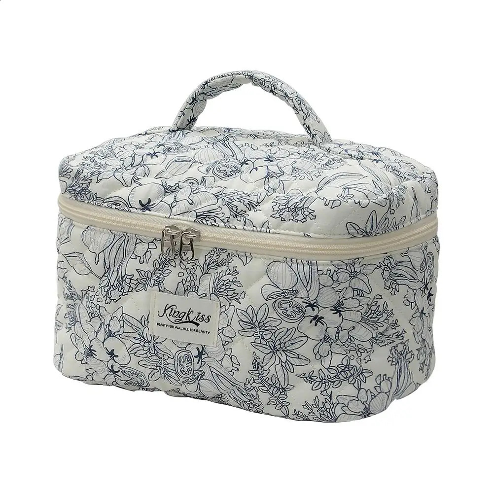Ship from US 3Piece Floral Cosmetic Bag Set for women Cute Makeup Organizer Travel Toiletry Handbag Purses 250305FBB