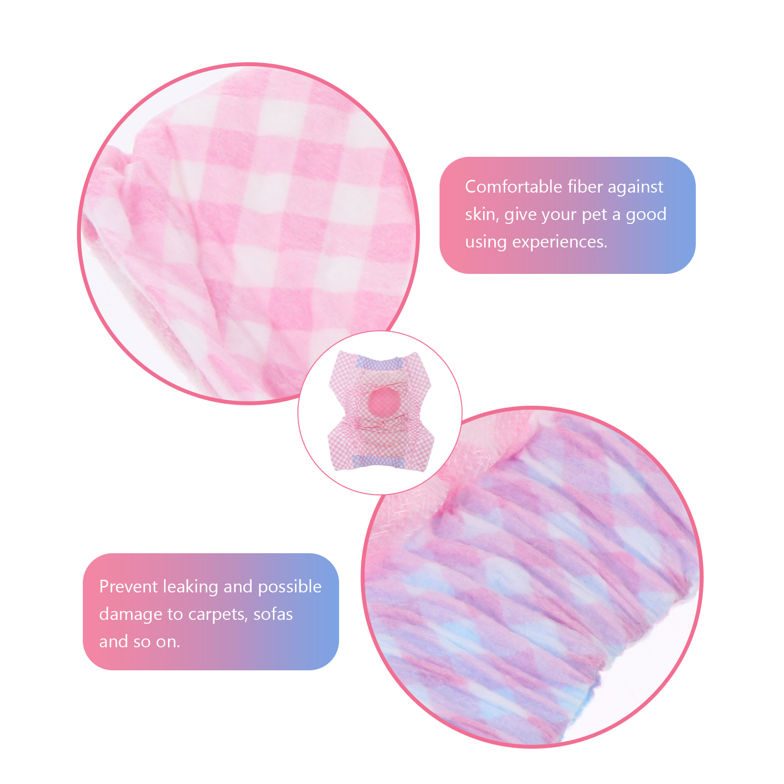 12 Pcs Pet Diapers Dog Pee Pads Washable Dogs Doggy Full Coverage Male Poop The