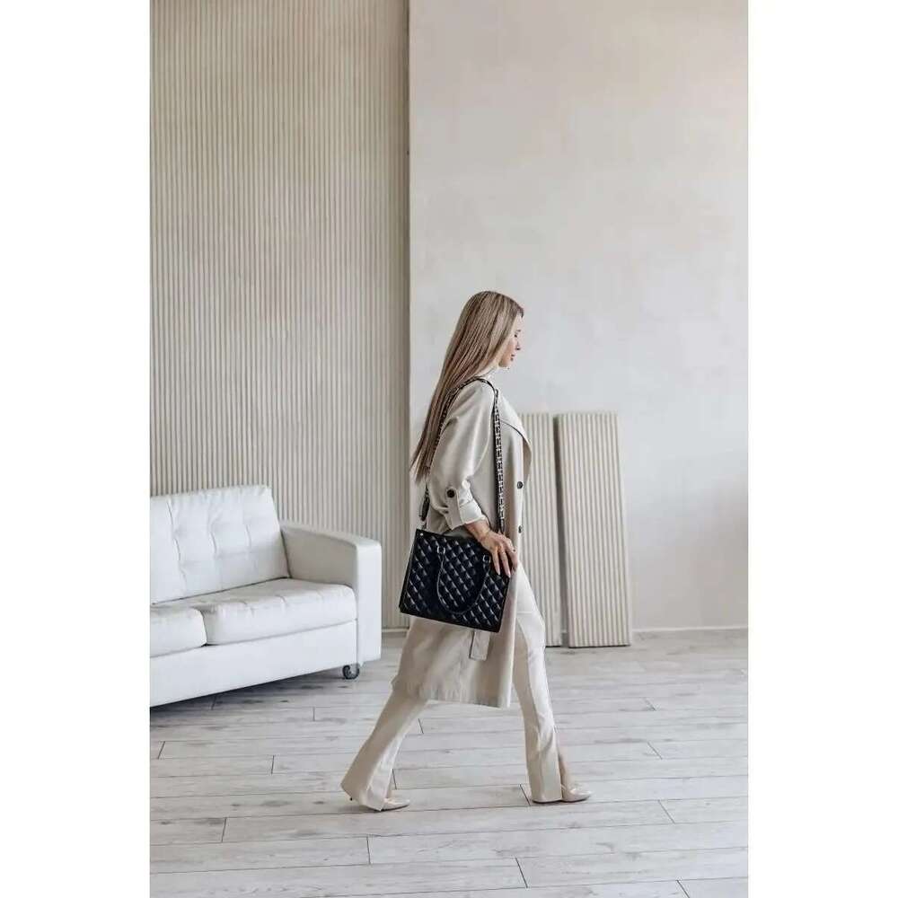 Bag Women 2025 New Korean Version Single-Shoulder Portable Fashion Retro Dia Check Embroidery Underarm Tote Bag
